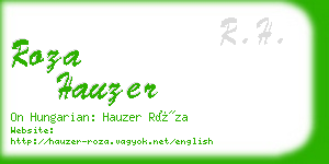 roza hauzer business card